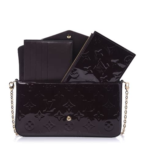 louis vuitton vernis pochette felicie chain wallet amarante|louis vuitton félicie.